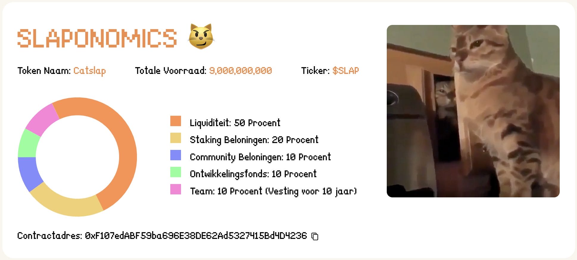 CatSlap $SLAP Tokenomics 
