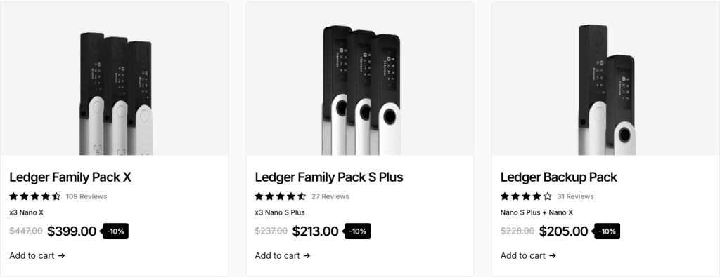 Black Friday deals bij Ledger