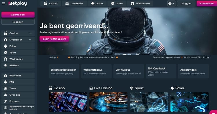 Gokken met crypto sites Nederland 2024 - BetPlay