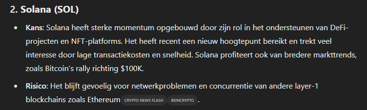 ChatGPT Solana verwachting