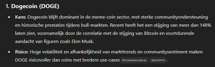 ChatGPT DOGE verwachting
