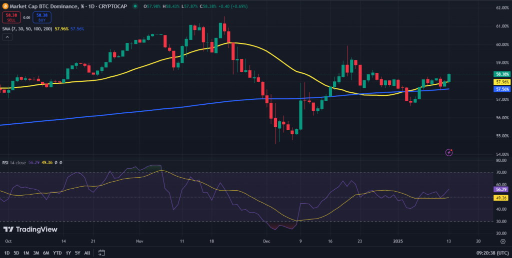 Bitcoin dominantie