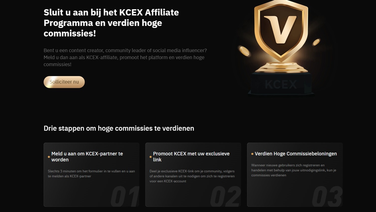 beste crypto affiliate programma bij kcex