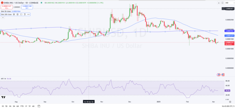 Shiba Inu koers - Bron: TradingView