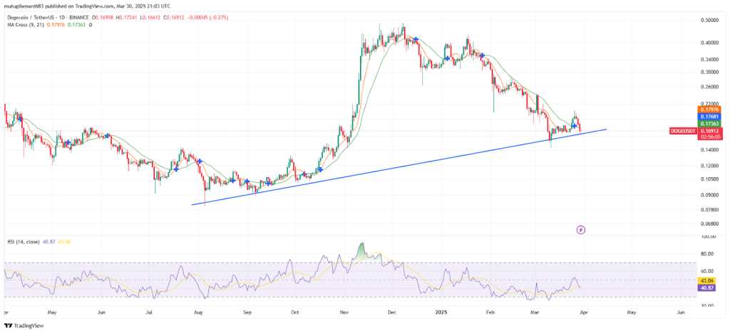 Dogecoin koers