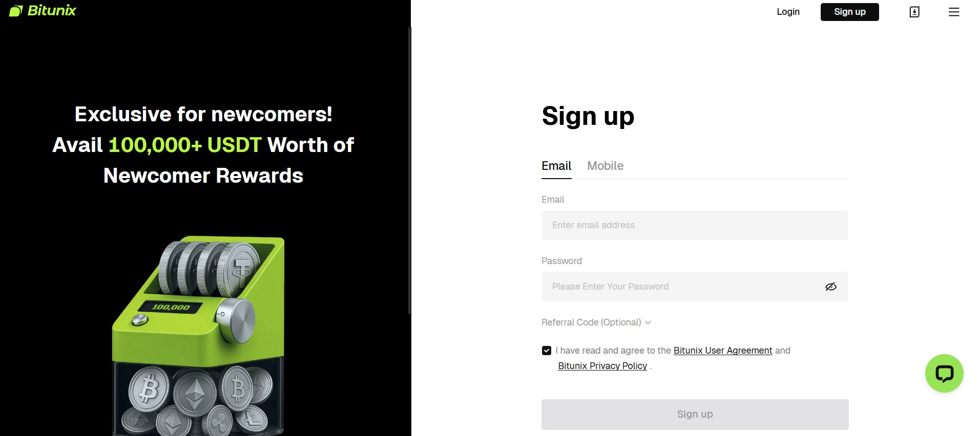 bitunix review login account aanmaken