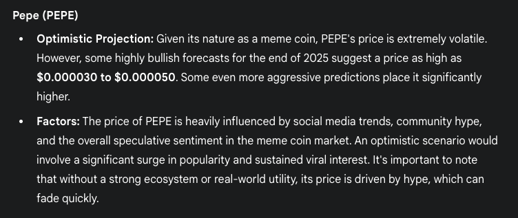 Pepe koers voorspelling Gemini