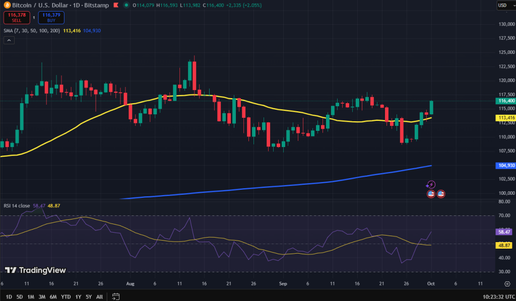 Bitcoin koers grafiek