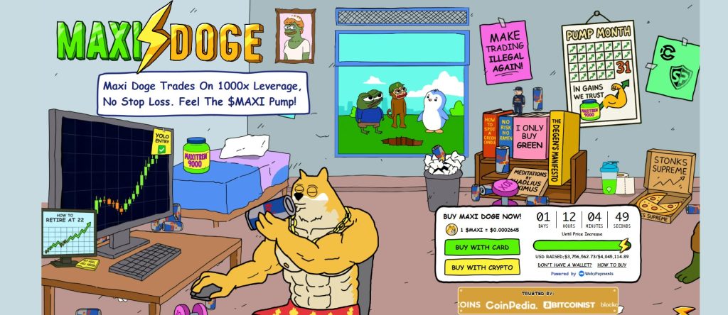 Maxi Doge is een meme coin met pump potentie