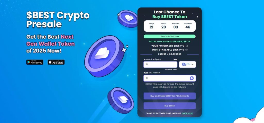Best wallet token zit in de laatste fase van de presale