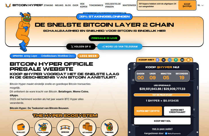 Bitcoin hyper gebruikt solana virtual machine voor hoge snelheid