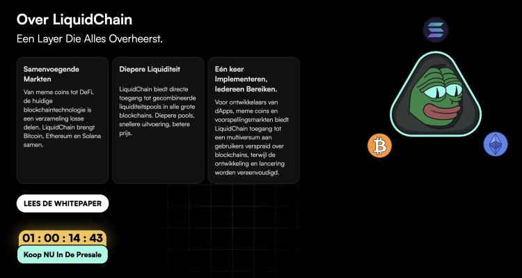 LiquidChain crypto presale met focus op cross-chain schaalbaarheid.