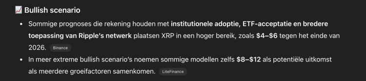XRP koers en Solana koers AI voorspelling.