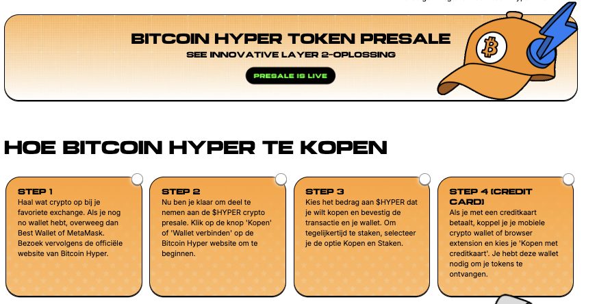 Bitcoin Hyper presale, koers verwachting