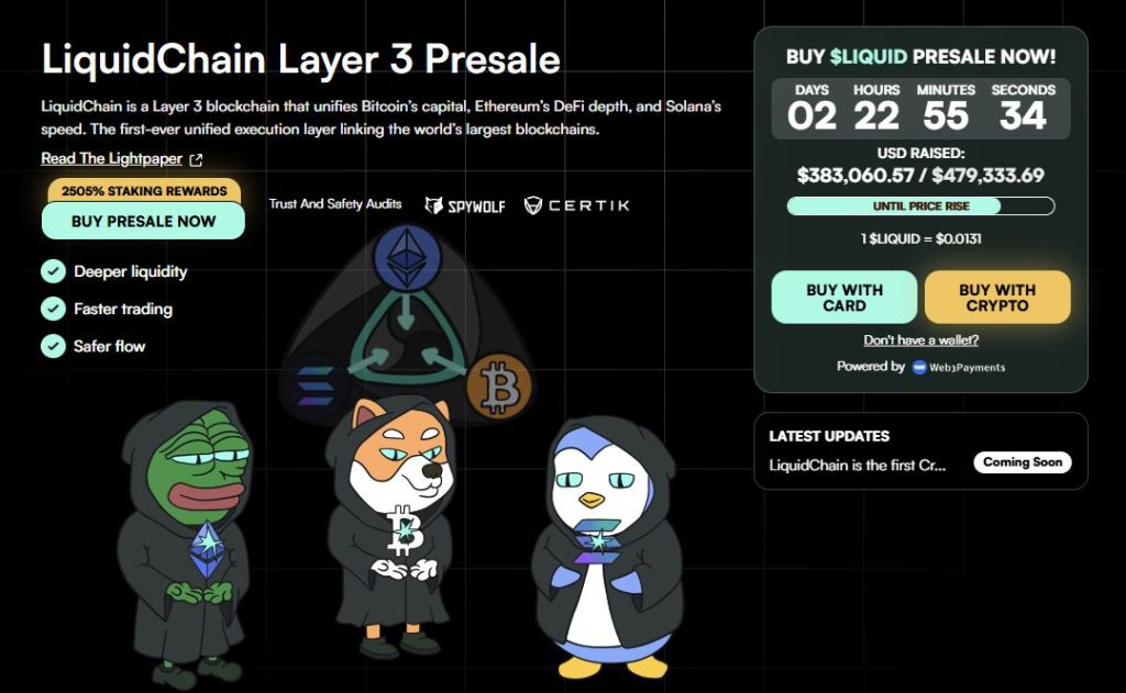 LiquidChain ($LIQUID) Layer-3 blockchain die liquiditeit verbindt tussen Bitcoin, Ethereum en Solana