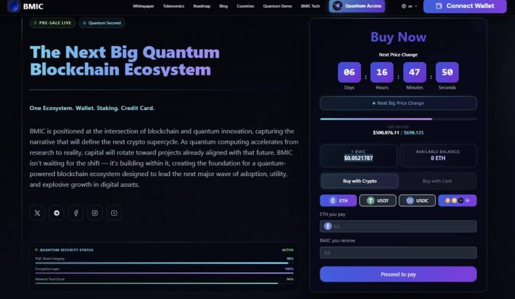 BMIC presale homepagina