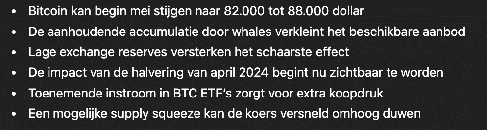 GPT-5 voorspelt Bitcoin koers in mei 2026