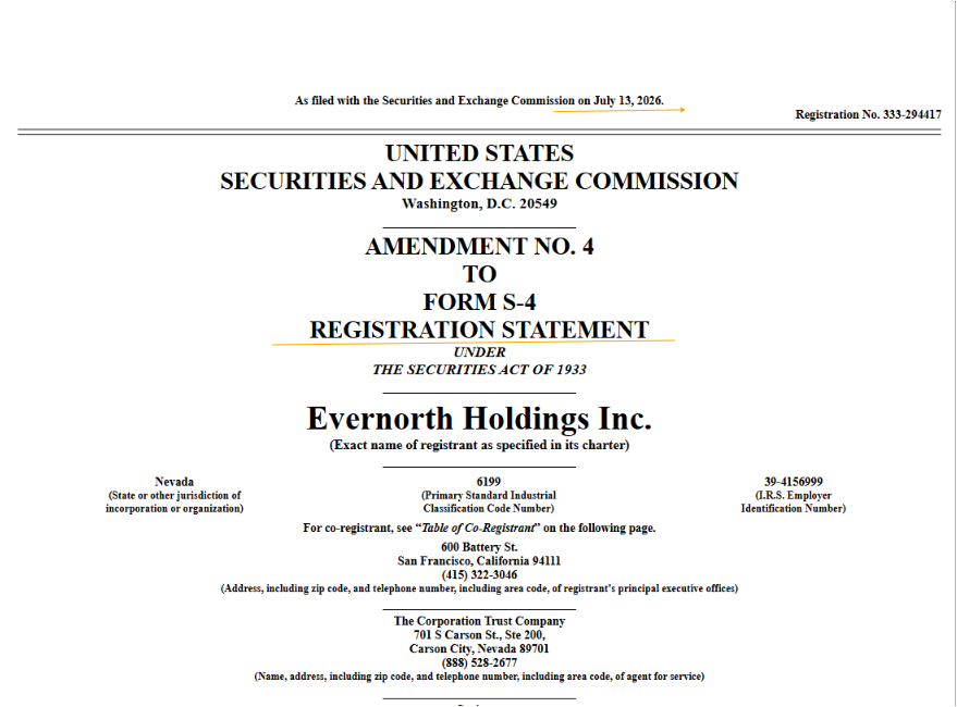 Evernorth XRP SEC ETF aanpassing
