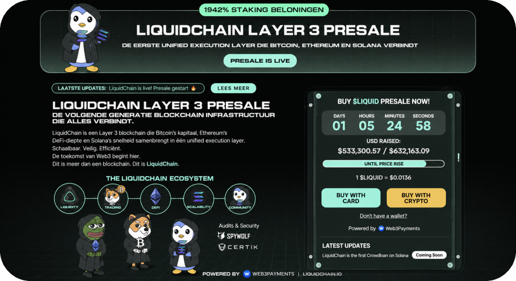 LiquidChain presale $LIQUID Layer 3 blockchain