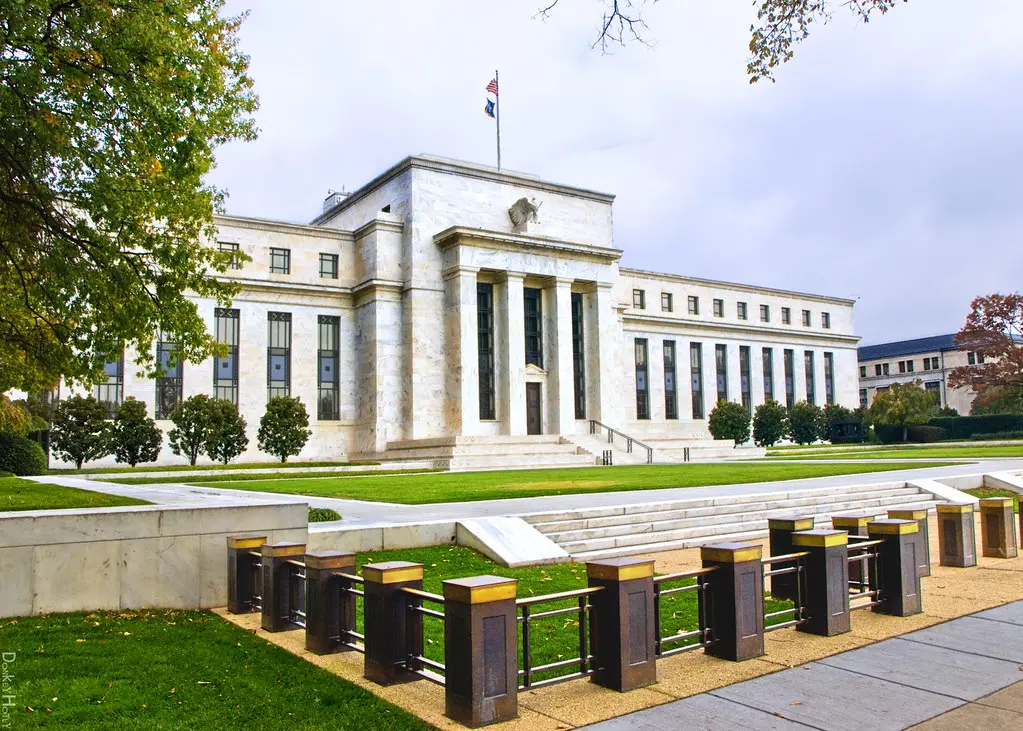 Het Eccles Gebouw, het hoofdkantoor van de Federal Reserve in Washington D.C.