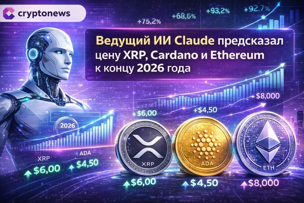 Ведущий ИИ Claude предсказал цену XRP, Cardano и Ethereum к концу 2026 года