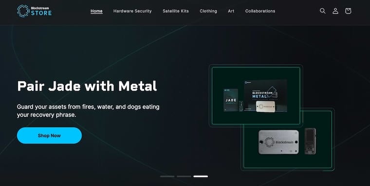 Blockstream Jade hemsida