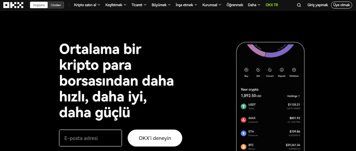 okx - en iyi sözleşmeli kripto platformları
