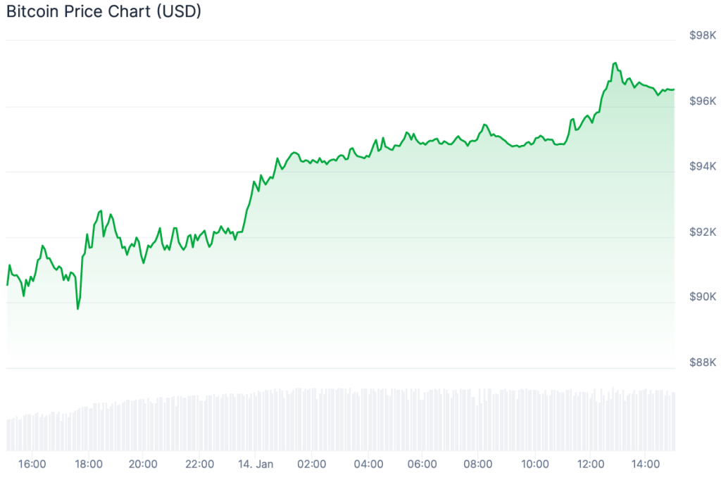 Bitcoin fiyat grafiği. Kaynak: Coingecko