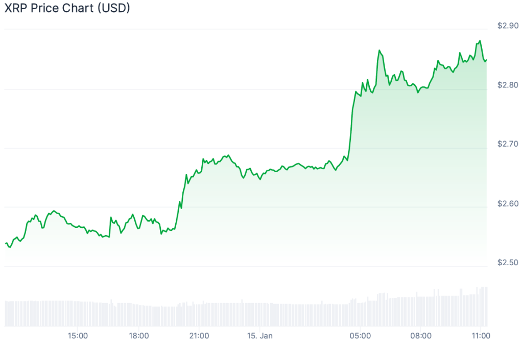 XRP fiyat grafiği.