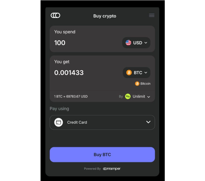 kimlik doğrulamasız kredi kartı ile Bitcoin almak