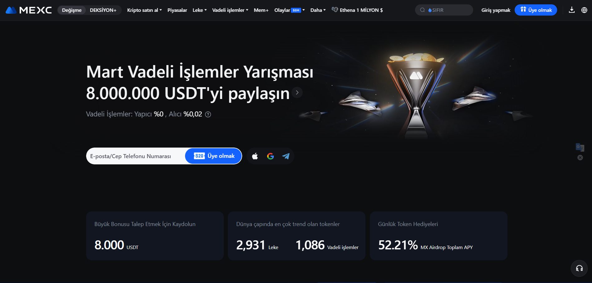 Geniş Coin Desteğine Sahip Vadeli İşlem Platformu