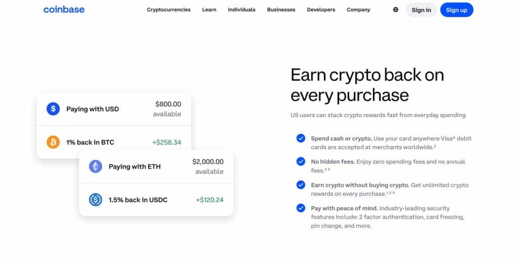 en iyi kripto kredi kartı. Coinbase Kart