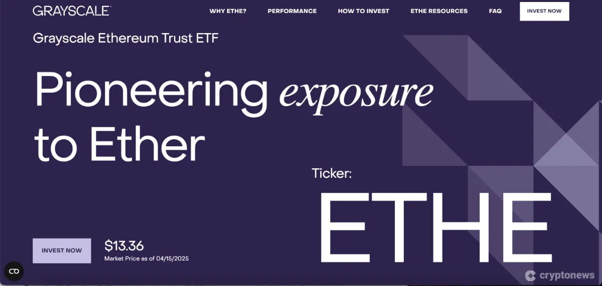 Grayscale Ethereum Trust ETF (ETHE)