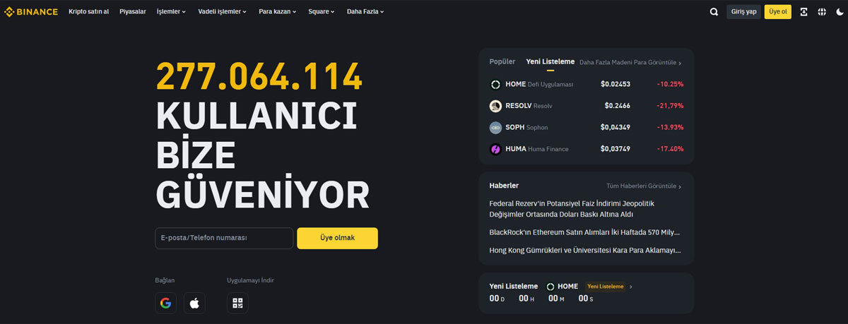 Türk kripto borsaları söz konusu olduğunda ilk akla gelen platform Binance TR
