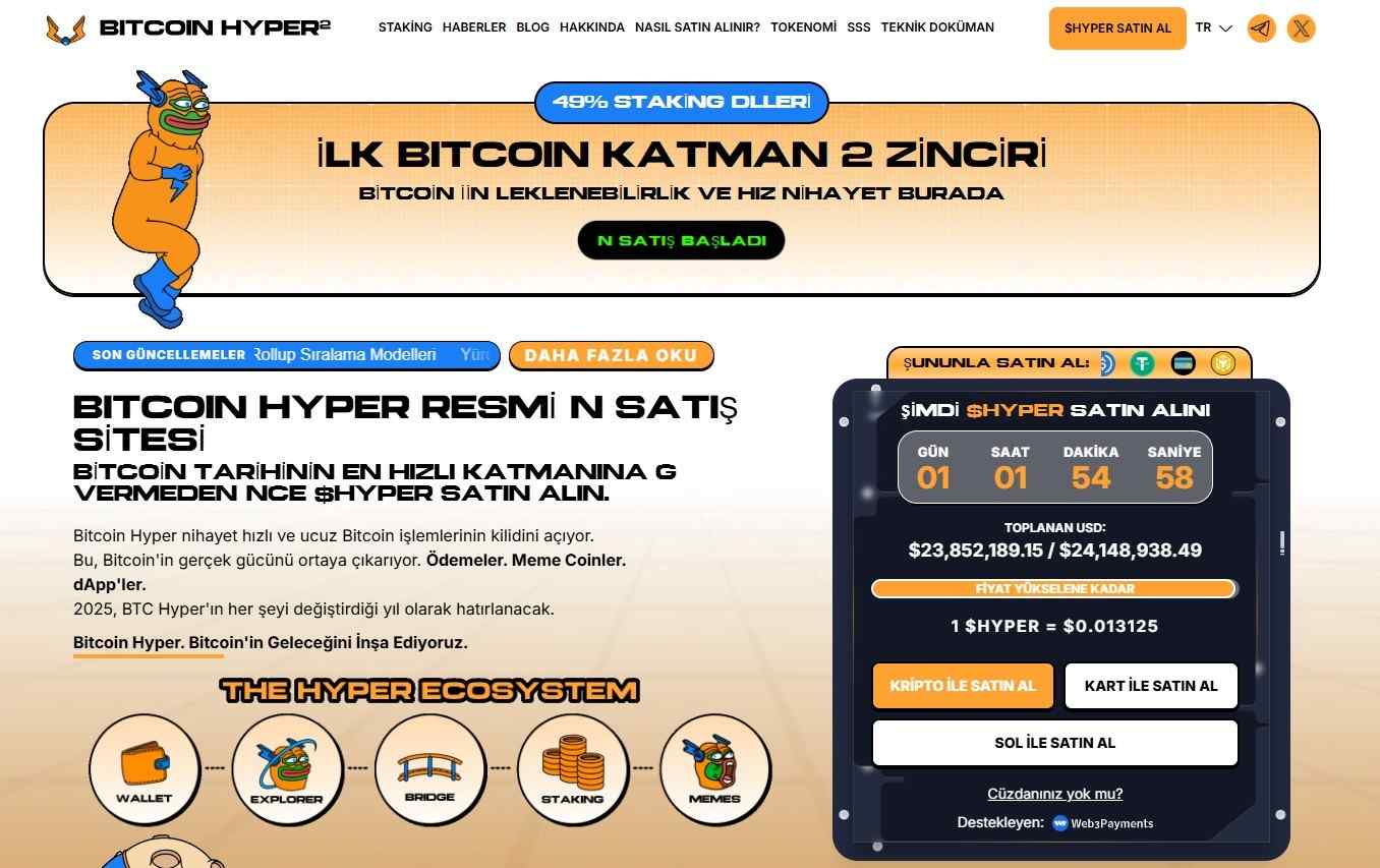 En çok yükselen coinler arasında yer alan Bitcoin Hyper hakkında detaylı bilgiler