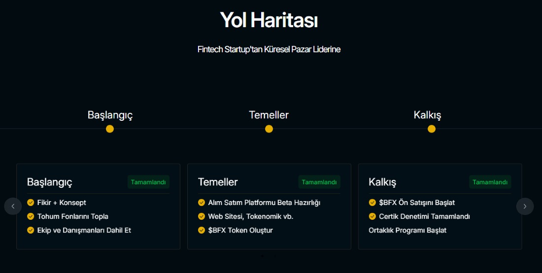 BlockchainFX Yol Haritası