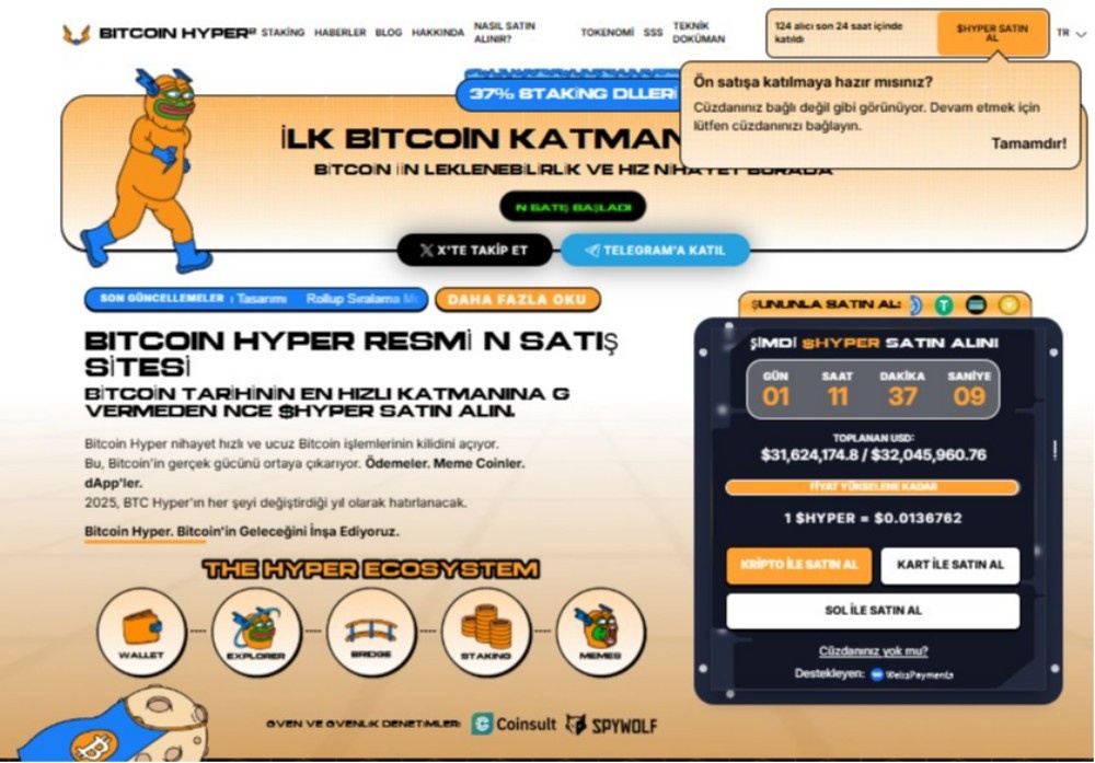 Bitcoin hyper ön satışı 