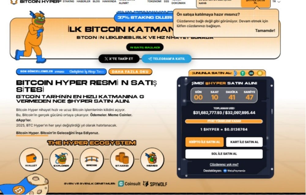 bitcoin hyper ön satışı