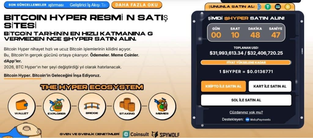 bitcoin hyper ön satışı