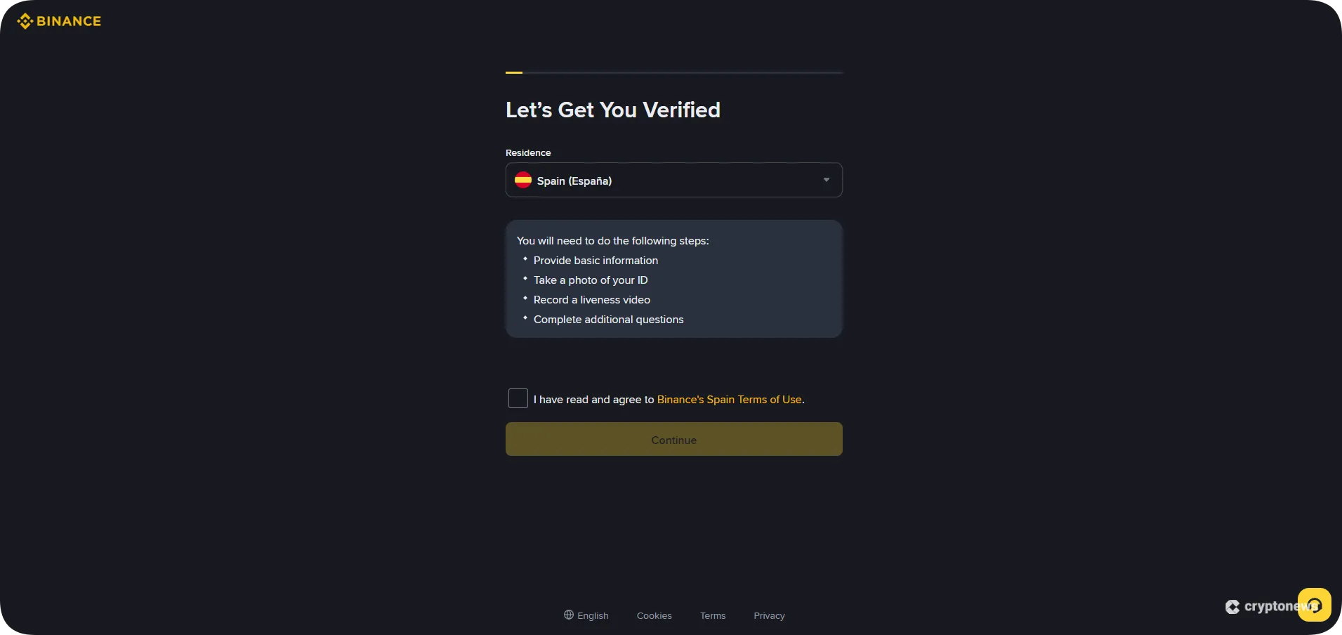 binance kyc verification process