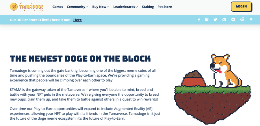 TamaDoge Play To Earn Ecosystem