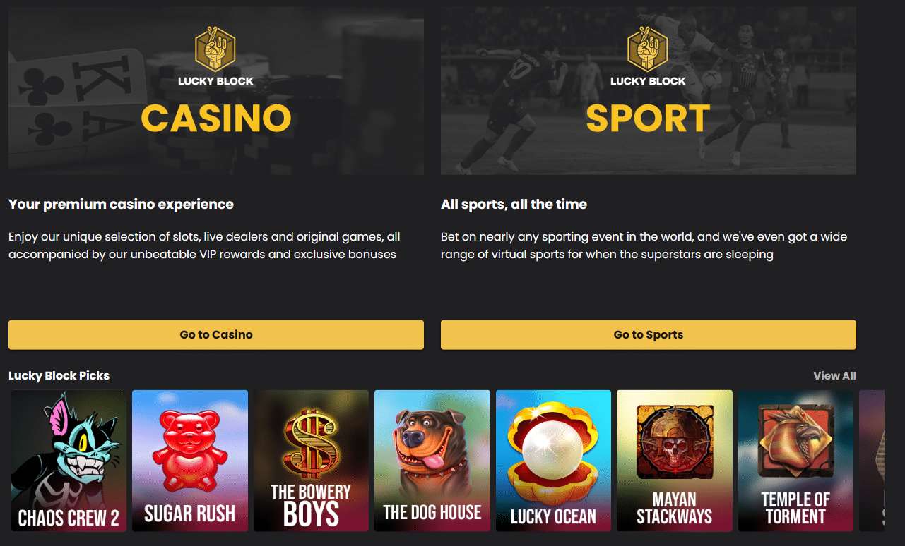 Lucky Block Casino And Sportsbook