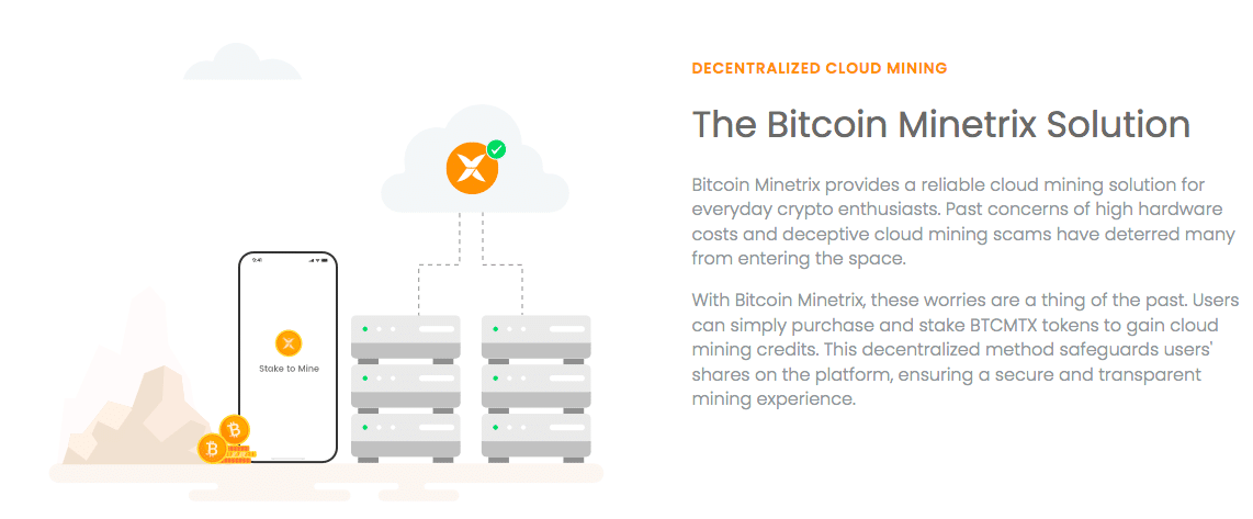 Bitcoin Minetrix BTC cloud mining solution