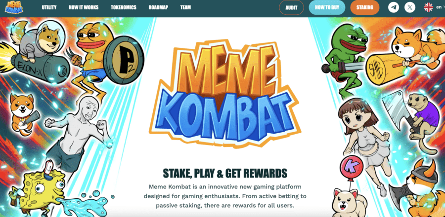 Meme Kombat Presale Homepage