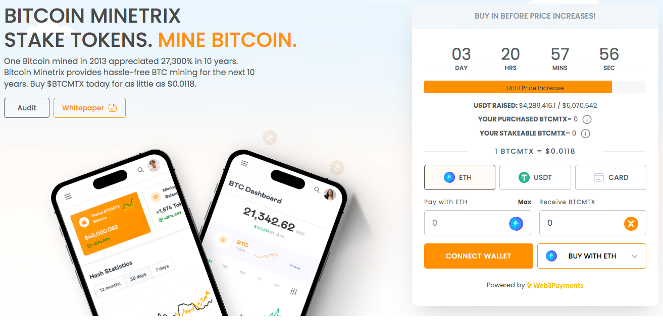 Bitcoin Minetrix presale