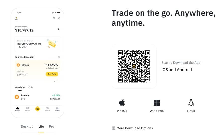 Binance mobile app