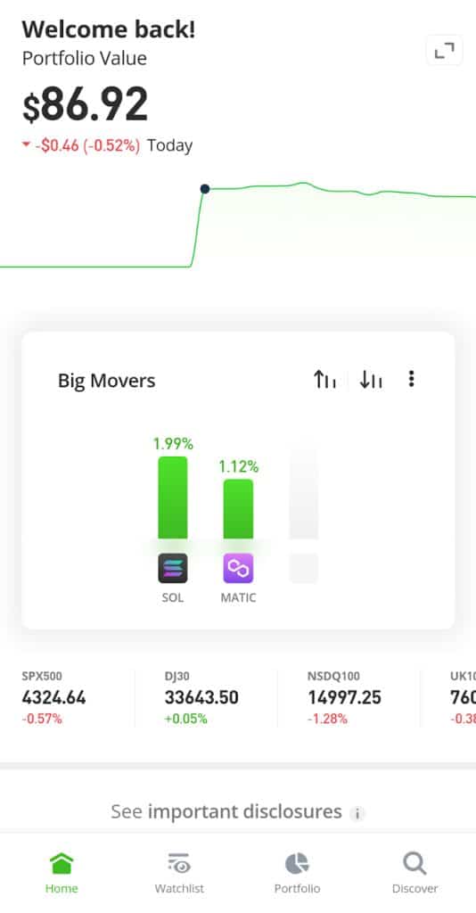 etoro mobile app portfolio dashboard