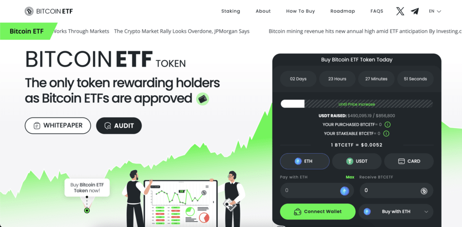 Bitcoin ETF Token Homepage