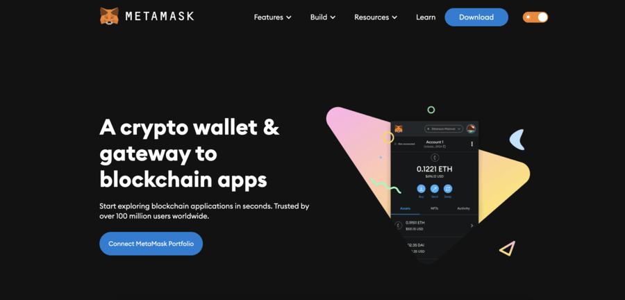 Metamask Wallet Homepage