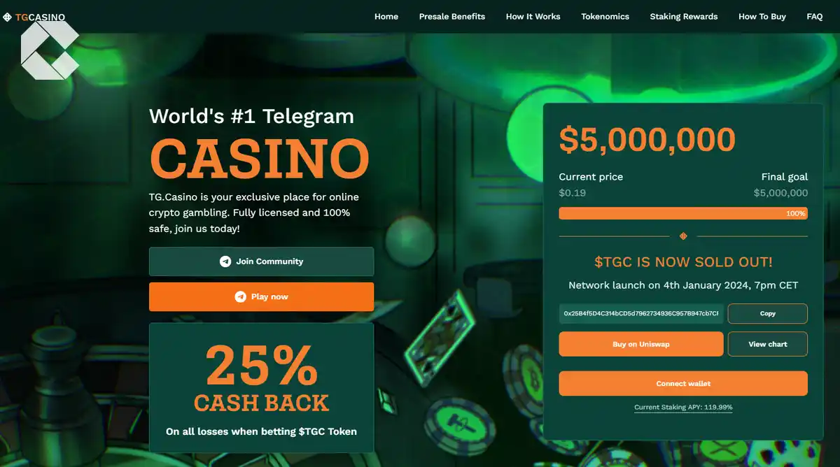 TG Casino best decentralized gambling site